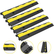 Load image into Gallery viewer, Amocart Cable Protector Ramp Wire Cable Cover Cord Guard 2 Channels Rubber + PVC 11000LBS Speed Bump Parking Lots Driveway

