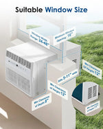 12000 BTU U-Shaped Window AC, Full View, 20% Airflow, Ultra Quiet & Upgraded Panel, Custom