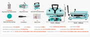 Load image into Gallery viewer, Amocart 15x15in 5in1 8in1 Hybrid Heat Press Multifunction Heat Up Fast All-New Patented Design Sublimation Press Machine
