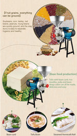 Commercial Grain Grinding Machine Stainless Steel Head Soymilk Miller Rice Milk Machine Tofu Grinder Machine Household 2200W Hot