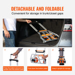 Amocart 275/309 lbs Folding Hand Truck Portable Unity Cart Dolly with Telescoping Handle and Binding Rope for Moving Warehouse
