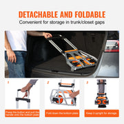Load image into Gallery viewer, SucceBuy 275/309 lbs Folding Hand Truck Portable Unity Cart Dolly with Telescoping Handle and Binding Rope for Moving Warehouse
