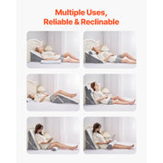 Charger l'image dans la visionneuse de galerie, SucceBuy Bed Wedge Pillow 3 Pcs Adjustable Orthopedic Bed Wedge Set Post Surgery Pillow for Acid Reflux Back Pain Snoring Relief
