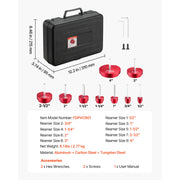 Load image into Gallery viewer, Amocart PVC Pipe Reamer Kit 5/7/9 PCS Fitting Socket Saver, Fits Standard 1/2" Drills Plumbing Tool Kit for SCH40 ABS CPVC Pipe
