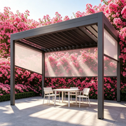 Load image into Gallery viewer, Bioclimatic Pergola with Adjustable Louvers, Ideal Outdoor Structure for Patio, Backyard &amp; Garden, All-Weather Relaxation Space
