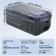 Charger l'image dans la visionneuse de galerie, Amocart 8L to 75L Car Refrigerator Fridge Portable Icebox Single&amp;Dual Zone w/Blue Tooth Temp Adjustable for Outdoor Camping RV

