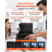 Charger l'image dans la visionneuse de galerie, Amocart Rock Tumbler Kit Rock Polishing Kit 4 Speed Settings 9-Day Polishing Timer Stone Polishing Kit Rock Polisher
