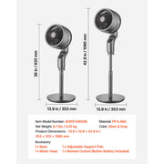 Load image into Gallery viewer, Amocart 7in/9in/18in Pedestal Fan with DC Motor Remote Control 9/12 Speeds &amp; 3/4 Modes Adjustable Height for Home Living Room
