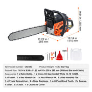 Load image into Gallery viewer, Amocart Gas Chainsaw Gasoline Powered Chain Saw Handheld Cordless Petrol Chainsaws for Tree Wood Branch Cutting Tree Trimming
