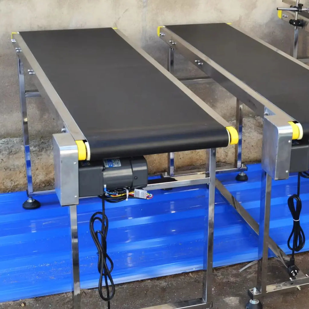 1500MM 1200MM 1000MM 750mm Steel Conveyor Belt Machine 200-500mm Width Adjustable Guardrail for Automatic Electrical Industrial