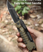 LETGOS Pocket Folding Knife, 22 in 1,Survival Gear EDC Rescue Tool with nylon sheath, Emergency, Camping, Hunting, Gift for dad