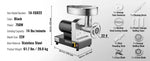 Amocart Meat Grinder Electric Meat Grinders Grinding Plate Stainless Steel Commercial for Kitchen Restaurant Butcher Store