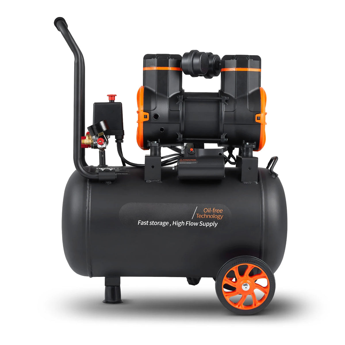 SucceBuy Air Compressor 900W 1450W 1800W Oil-free Portable Air Pump for Repair Tire Inflation Woodwork Nailing Compressor Amocart