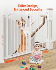Charger l'image dans la visionneuse de galerie, Baby Gate 28/30/36 Inches High Dog Gate Easy Step Walk Thru Child Pet Security Pressure Mount Kit Wall Cups Doorways
