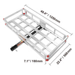 Amocart 47/53/60 in Hitch Cargo Carrier 400/500lb Capacity Trailer Hitch Mount Aluminum Cargo Basket for Truck Pickup Camping