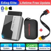 Load image into Gallery viewer, 2026 New KINGBOLEN Ediag Elite Lifetime free Car Diagnostic Tools All system 15 Resets Bi-directional CAN FD Auto OBD2 Scanner
