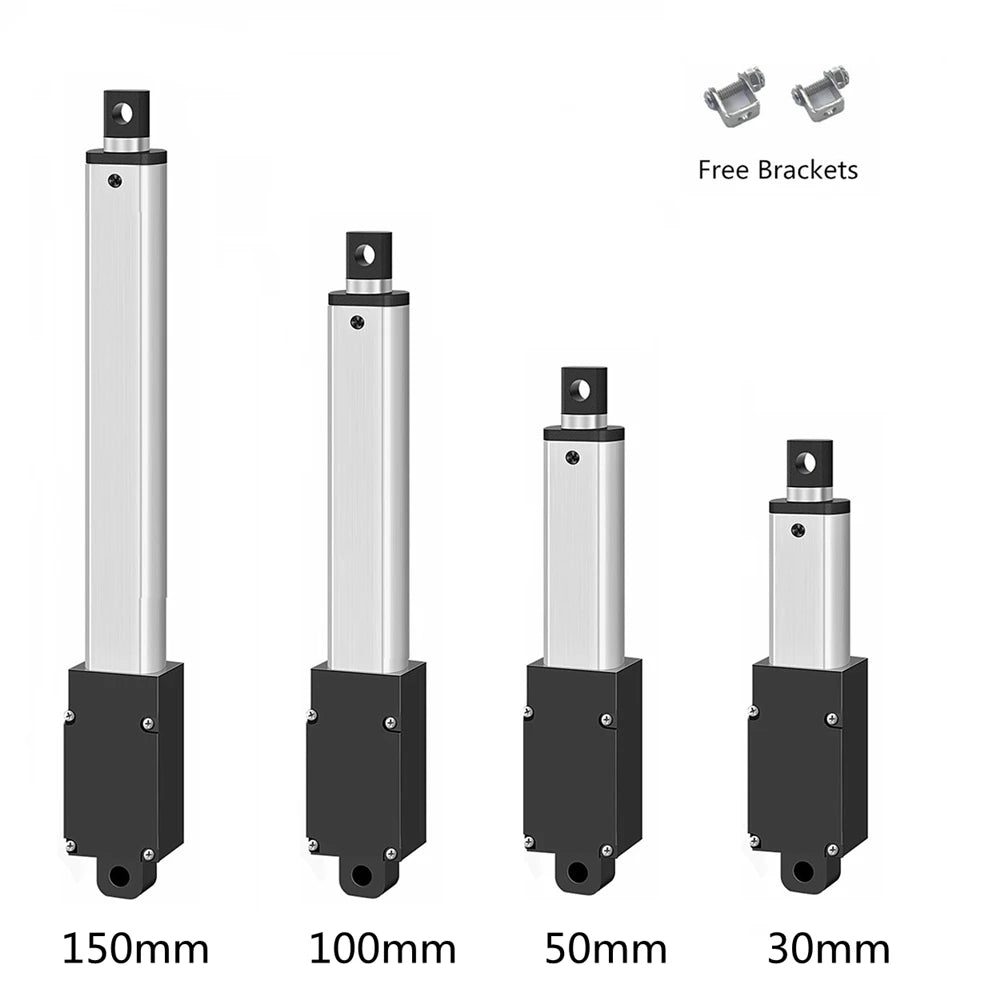 DC 12V Small Linear Actuator Stroke 30mm Max Force 33Lbs Electric Motor For Cabinets Window Opener Robitcs With Free Bracket