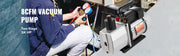 Charger l'image dans la visionneuse de galerie, Amocart 8CFM 2Stage Rotary Vane Professional Vacuum Pump (15Micron 3/4HP 1/4"flare 3/8 SAE 1/2"ACME inlet) for Air Conditioning
