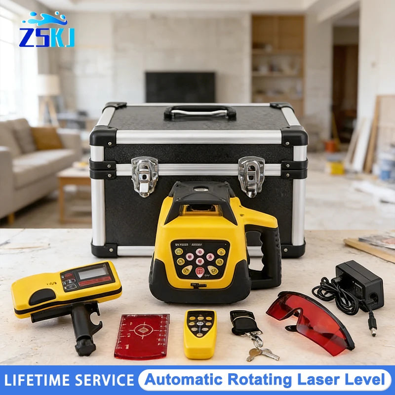 Automatic Rotary Laser Level 600m Red Green Self-Leveling Professional Powerful Vertical Horizontal Scanning Measurement Tools