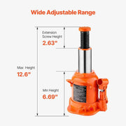 Load image into Gallery viewer, Amocart Hydraulic Bottle Jack 20/30/50 Ton Welded Bottle Jack with 3-Section Long Handle, for Car Pickup Truck RV, Auto Repair
