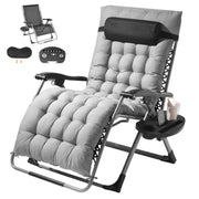 Load image into Gallery viewer, SucceBuy Zero Gravity Chair Zero Gravity Recliner Lounge Chair Adjustable Anti Gravity Chair with Cushion Footrest and Cupholder

