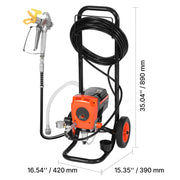 Load image into Gallery viewer, SucceBuy Stand Airless Paint Sprayer High Pressure Sprayer with Cart Cleaning Brush Hose Extension Rod Nozzles Paint Machine
