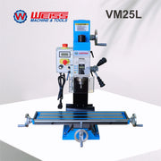 Charger l'image dans la visionneuse de galerie, Fraiseuse WEISS VM25L Moteur brushless 1100W Perceuse-fraiseuse MT3 R8 Vitesse variable 2250 tr/min pour usinage de précision
