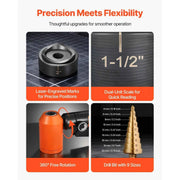 Load image into Gallery viewer, Amocart 10/15 Ton Knockout Punch Set 1/2in to 2 or 4in KO Tools Kit W/6 Dies for Electrical Control Cabinets Switch Cabinets
