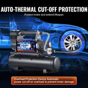 Load image into Gallery viewer, SucceBuy 12V Heavy Duty Air Compressor with Portable Tire Inflator Offroad Air Compressor Digital Pressure Gauge Tire Inflator
