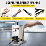 Amocart Manual Wire Stripping Machine 1.5 - 25 mm + Hand Crank Portable Tool Aluminum Construction for Scrap Copper Recycling