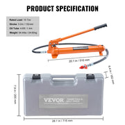 Load image into Gallery viewer, SucceBuy 10/12T Porta Power Kit Portable Hydraulic Jack with Oil Hose Auto Body Frame Repair Kit with StorageCase for Car Repair - AMOCART
