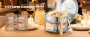 Load image into Gallery viewer, SucceBuy 4 Pack Chafing Dish Buffet Set Stainless Steel Chafer w/4 Full Size Pan Round Catering Warmer Server for Party Banquets
