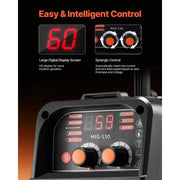 Charger l'image dans la visionneuse de galerie, Amocart MIG Welder 130Amp Mig Welding Machine 3-in-1 Portable Mig Welder with IGBT Inverter Technology Digital Display Screen
