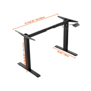 Charger l'image dans la visionneuse de galerie, SucceBuy Standing Desk Frame  Electric Stand Up Computer Desk Legs Ergonomic DIY Workstation Base for Home Office Black white
