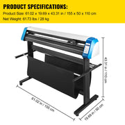 Charger l'image dans la visionneuse de galerie, Traceur de découpe de vinyle semi-automatique SucceBuy 53"/34"/28" 4 Mo avec positionnement laser et 3 interfaces, logiciel SIGNMASTER inclus
