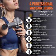 Bild in Galerie-Viewer laden, SucceBuy Mini Massage Gun Percussion Muscle Massage Gun for Athletes w/ 5 Speed Levels &amp; 6 Massage Heads for Pain Relief Muscle

