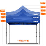 SucceBuy 10x10 Pop Up Canopy Tent Outdoor Ten with Removable Sidewalls and Wheeled Bag Instant Portable Shelter for Party Camp