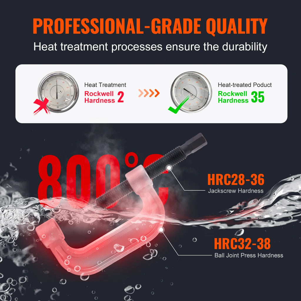 SucceBuy Ball Joint Press Kit 25 pcs Tool Kit C-press Ball joint Remove&Install Tool Heavy Duty Ball Joint Repair Kit for Repair