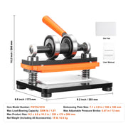 Load image into Gallery viewer, SucceBuy Leather Cutting Machine Embossing Plate Manual Die Cutter 0.47 in Pressure Stroke Leather Embossing Machine
