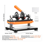 Amocart Leather Cutting Machine Embossing Plate Manual Die Cutter 0.47 in Pressure Stroke Leather Embossing Machine
