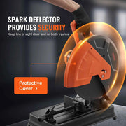 Load image into Gallery viewer, SucceBuy 2300W Abrasive Chop Saw 14"/355mm Blade Diameter Cut Off Saw Steel Cutting Machine 0-45° Adjustable Angle Miter Saw
