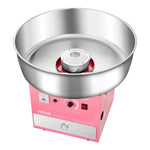 Amocart Electric Cotton Candy Machine Commercial Candy Floss Sugar Maker with 20.5 in Stainless Steel Bowl Sugar Scoop Pink
