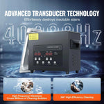 Amocart 2-30L Ultrasonic Cleaner Digital Ultrasound Cleaning Machine with Upgraded Degassing and Gentle Mode for Jewelry Glass