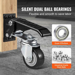 Amocart 165 lbs 2.5" Set of 4 Workbench Caster Wheels Side Mounted Retractable Stepdown Wheel 360° Swivel for Tables Equipment