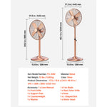 SucceBuy 16-Inch/24-Inch 1450CFM/6800CFM High Velocity Pedestal Fan  3-Speed Adjustable Height Metal Made for Commercial Home