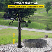 Load image into Gallery viewer, SucceBuy Hand Water Pump with Stand 15.7 x 9.4 x 53.1 inch Pitcher Pump &amp; 26 inch Pump Stand for Yard Garden Farm Irrigation Use - AMOCART
