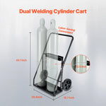 SucceBuy Dual Welding Cylinder Cart Oxygen Acetylene Tank Cart w/ 440LBS Static Capacity for Double 12.5-Inch Dia. Gas Cylinders