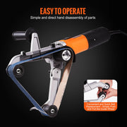 Charger l'image dans la visionneuse de galerie, Amocart Pipe Tube Polisher Sander 1000W Pipe Belt Sander 100-3200rpm Belt Sanding Machine for Burnishing Finishing Rust Removal
