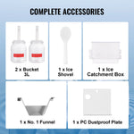 Amocart Commercial Snowflake Ice Machine Snowflake Ice Maker Stainless Steel Ice Shaver Machine Electric Snow Cone Maker