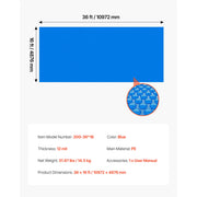 Load image into Gallery viewer, Amocart Solar Pool Cover with Bubble &amp; PE Material Daytime Heat Absorption Nighttime Heat Retention Heat Retaining Solars Cover
